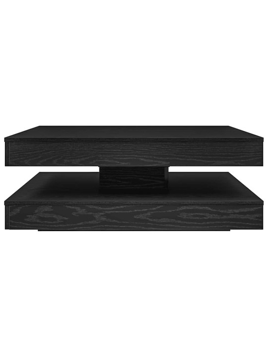 Kafijas galdiņš 360 grādos grozāms melnais ozols 90x90x34,5 cm