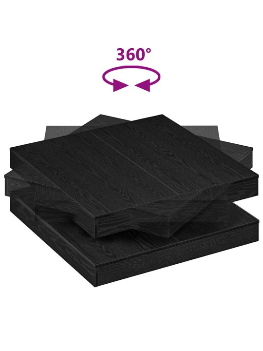 Kafijas galdiņš 360 grādos grozāms melnais ozols 90x90x34,5 cm