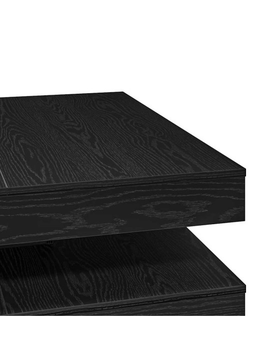 Kafijas galdiņš 360 grādos grozāms melnais ozols 90x90x34,5 cm