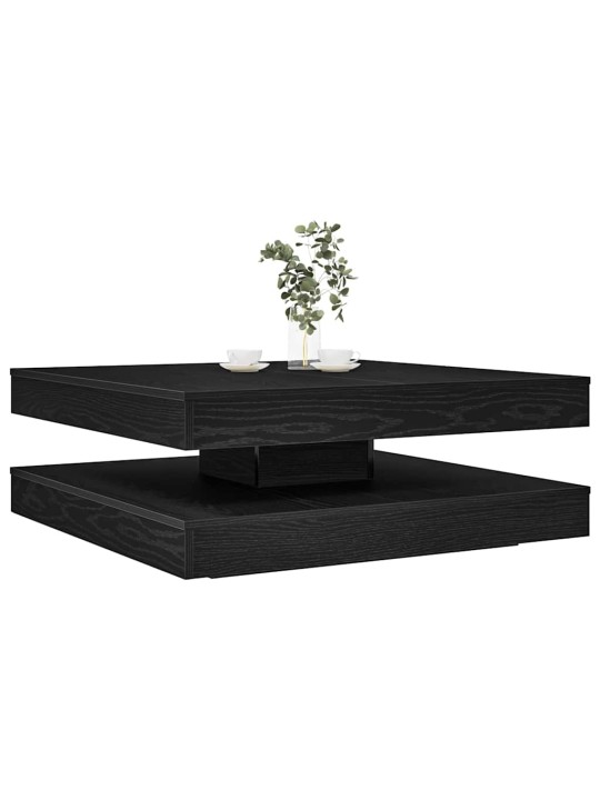 Kafijas galdiņš 360 grādos grozāms melnais ozols 90x90x34,5 cm