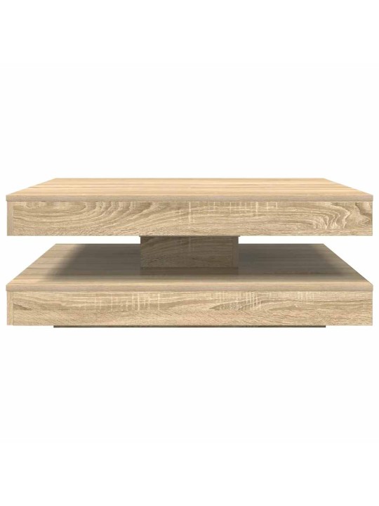 Kafijas galdiņš 360 grādos grozāms ozolkoka krāsa 90x90x34,5 cm