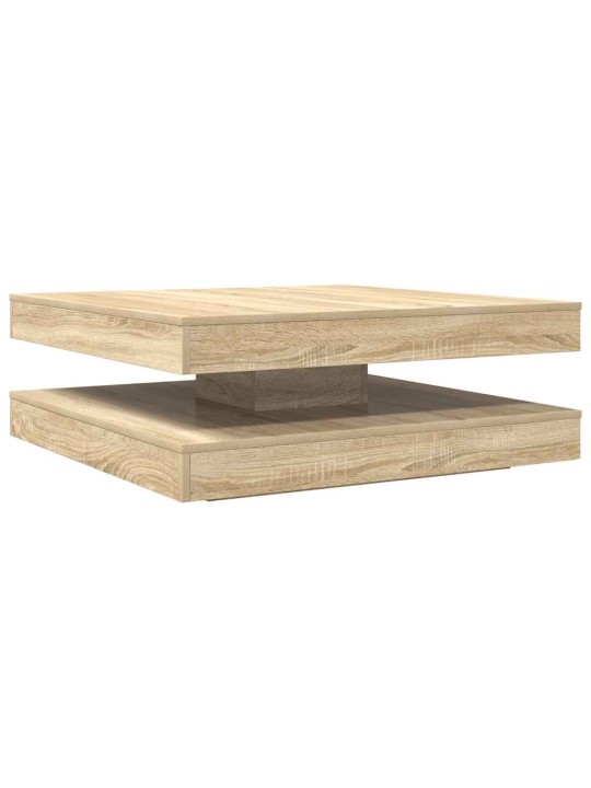 Kafijas galdiņš 360 grādos grozāms ozolkoka krāsa 90x90x34,5 cm
