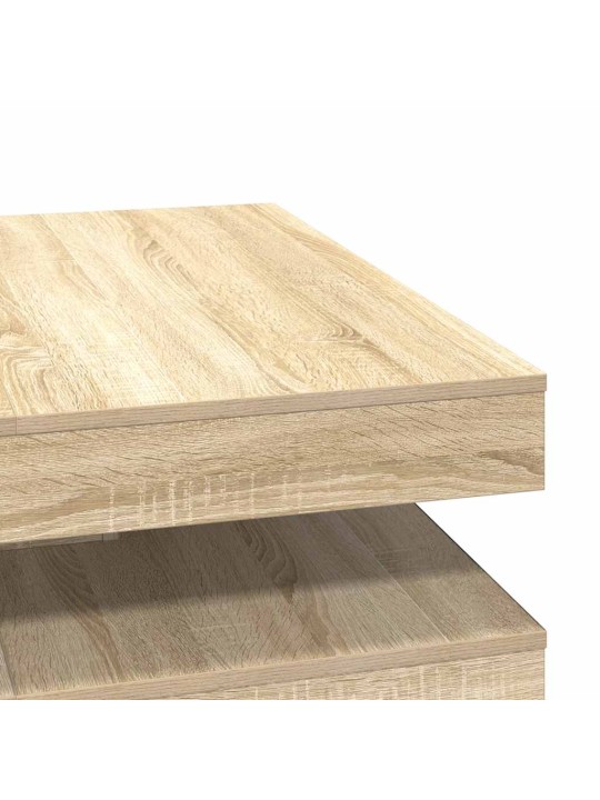 Kafijas galdiņš 360 grādos grozāms ozolkoka krāsa 90x90x34,5 cm