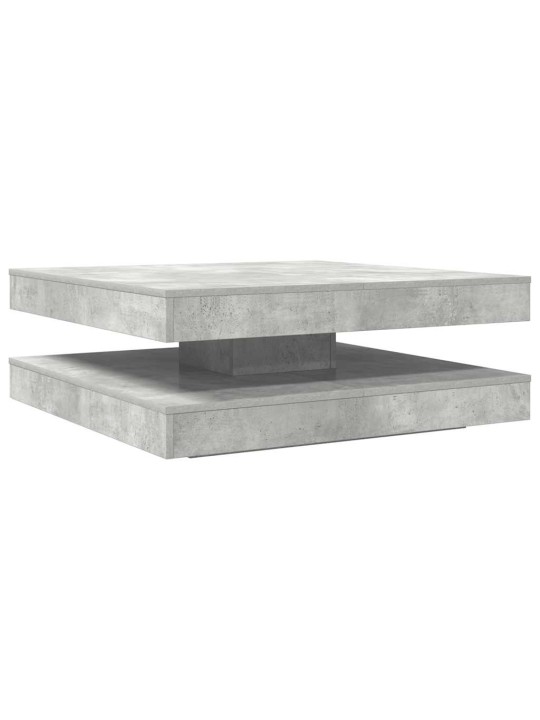 Kafijas galdiņš 360 grādos grozāms betona pelēks 90x90x34,5 cm