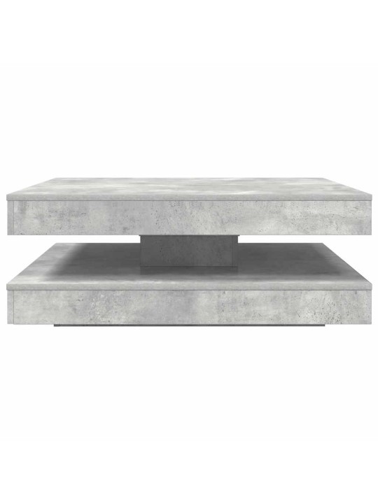 Kafijas galdiņš 360 grādos grozāms betona pelēks 90x90x34,5 cm