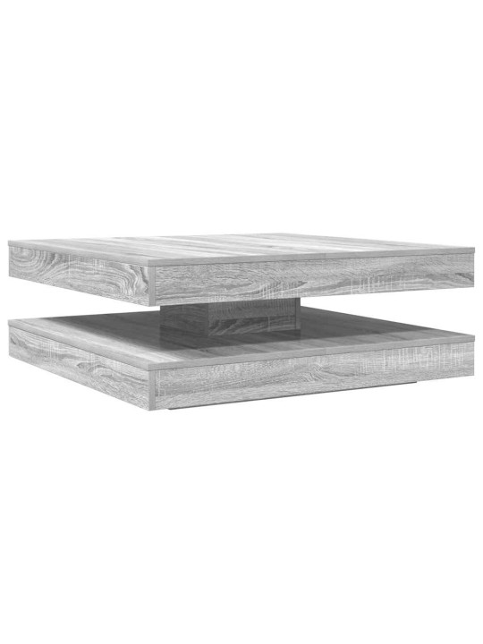 Kafijas galdiņš 360 grādos grozāms, pelēka ozola, 90x90x34,5 cm