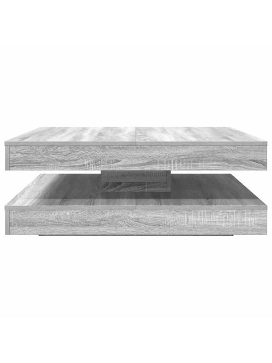 Kafijas galdiņš 360 grādos grozāms, pelēka ozola, 90x90x34,5 cm
