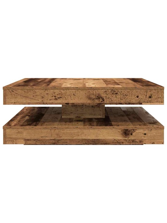 Kafijas galdiņš 360 grādos, grozāms, veca koka, 90x90x34,5 cm