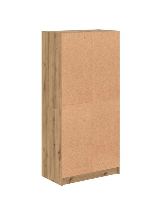 Augstais skapītis ar durvīm, koka krāsa, 68x37x142 cm