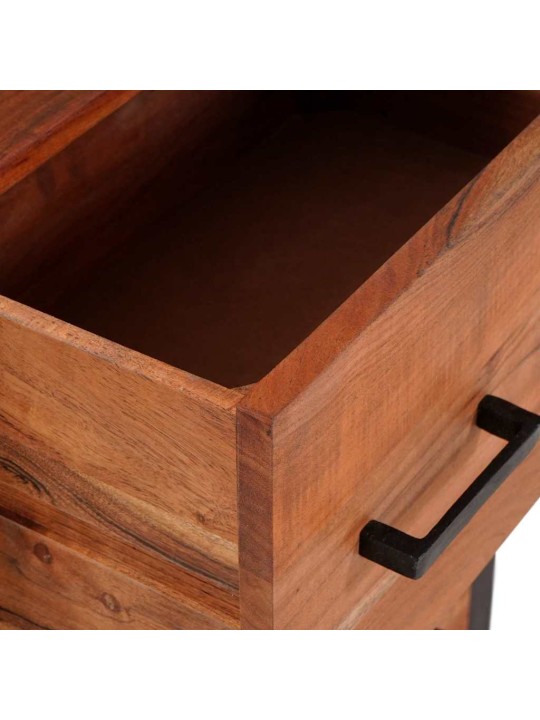 Puse 3 pcs brūna 110 x 30 x 75 cm akācijas masīvkoks