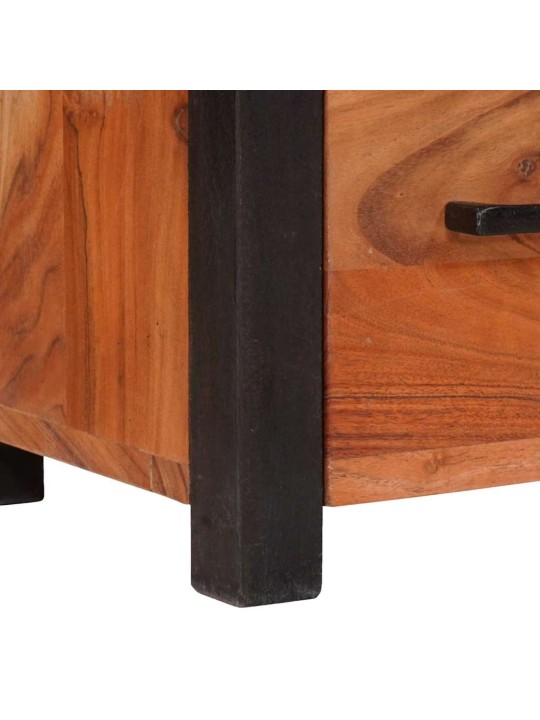 Puse 3 pcs brūna 110 x 30 x 75 cm akācijas masīvkoks