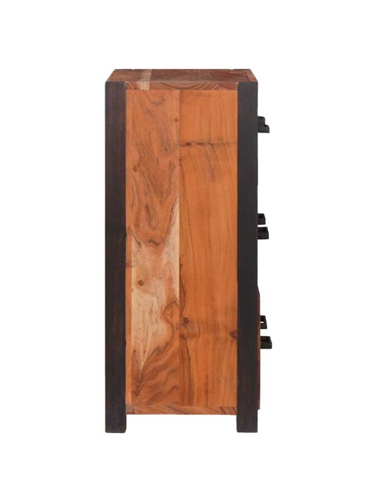Puse 3 pcs brūna 110 x 30 x 75 cm akācijas masīvkoks