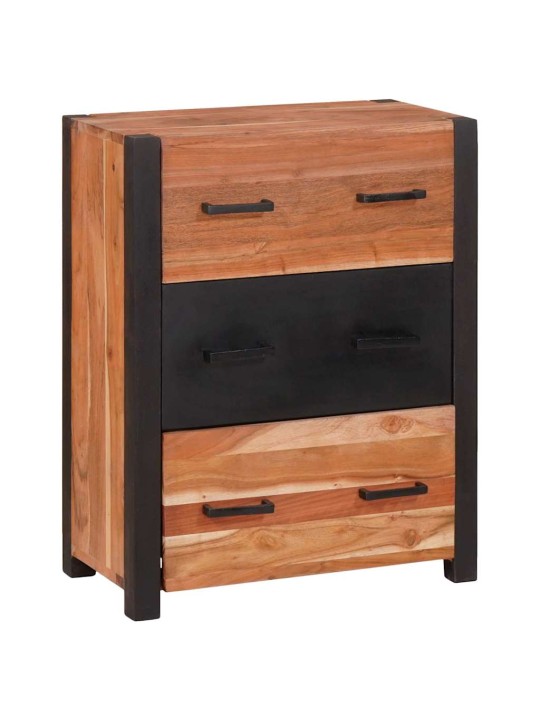Puse 3 pcs brūna 55 x 30 x 75 cm akācijas masīvkoks