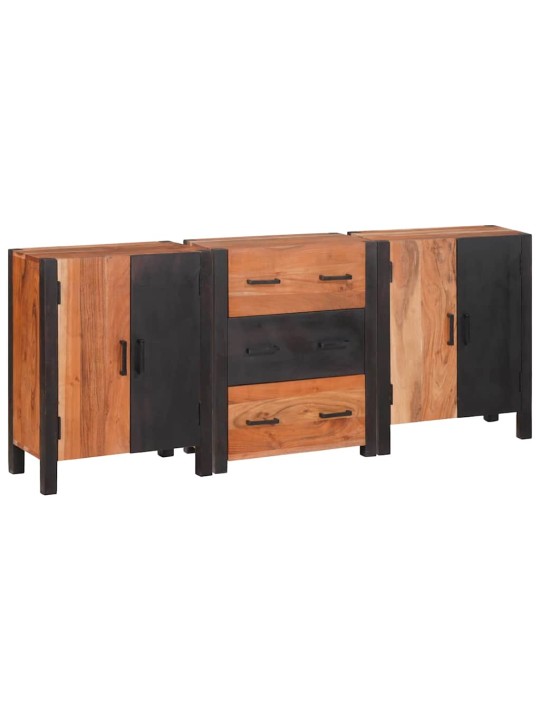 Puse 3 pcs brūna 55 x 30 x 75 cm akācijas masīvkoks