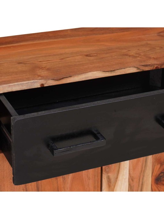 Puse 2 pcs brūna 110 x 30 x 75 cm akācijas masīvkoks