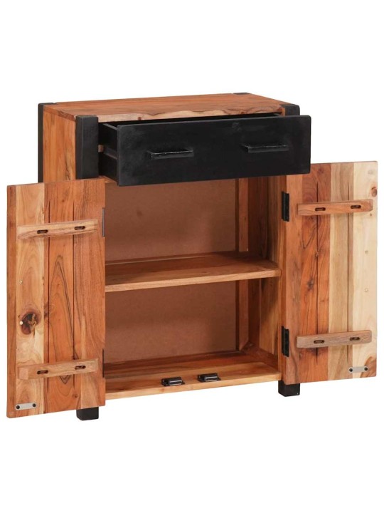 Puse 2 pcs brūna 110 x 30 x 75 cm akācijas masīvkoks