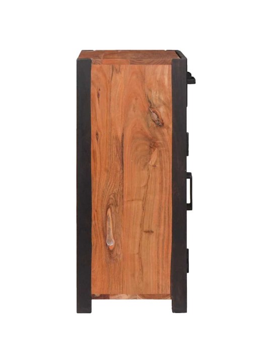 Puse 2 pcs brūna 110 x 30 x 75 cm akācijas masīvkoks