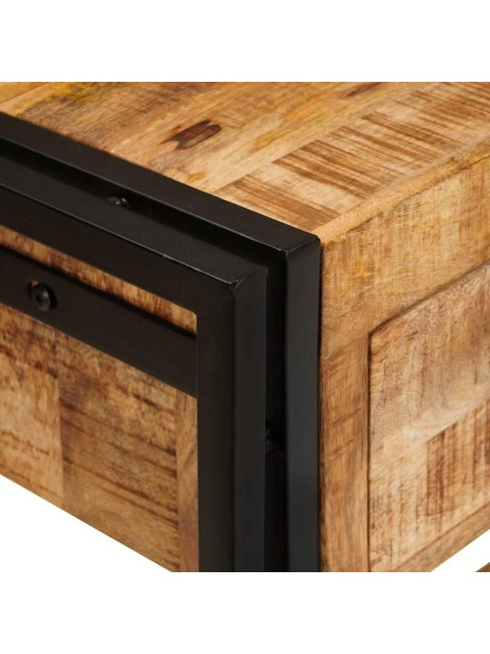Konsoles galdi 2 pcs brūna 160 x 33 x 75 cm ciets mango koks