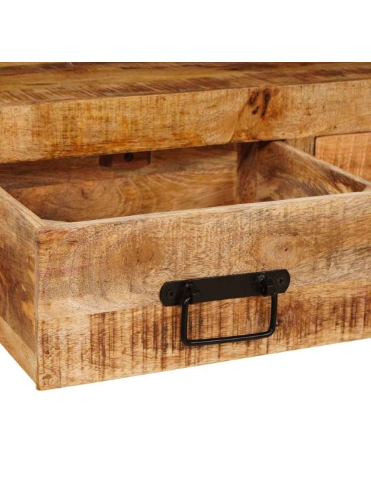 Konsoles galdi 2 pcs brūna 160 x 33 x 75 cm ciets mango koks