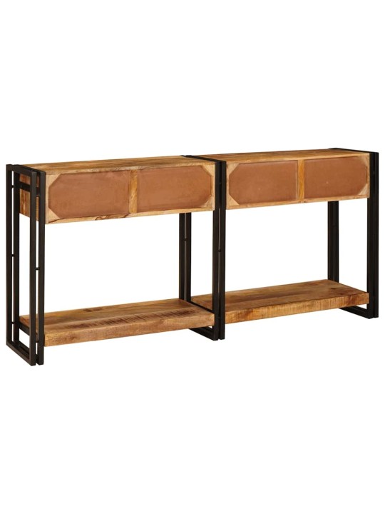 Konsoles galdi 2 pcs brūna 160 x 33 x 75 cm ciets mango koks