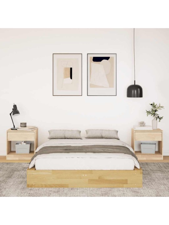 Gultas rāmis bez matrača 120x190 cm masīvkoka ozols