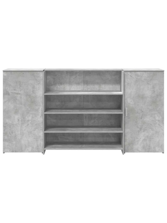 Reģistratūra, betona pelēks, 200x50x103,5 cm, inženierijas koks