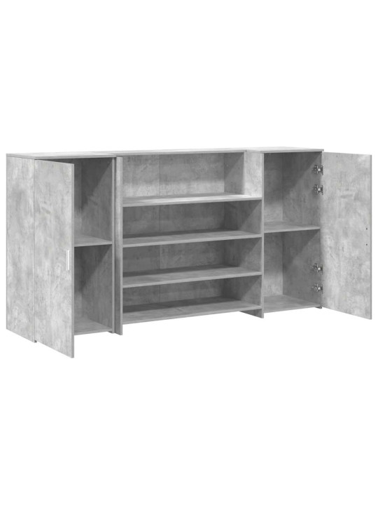 Reģistratūra, betona pelēks, 200x50x103,5 cm, inženierijas koks