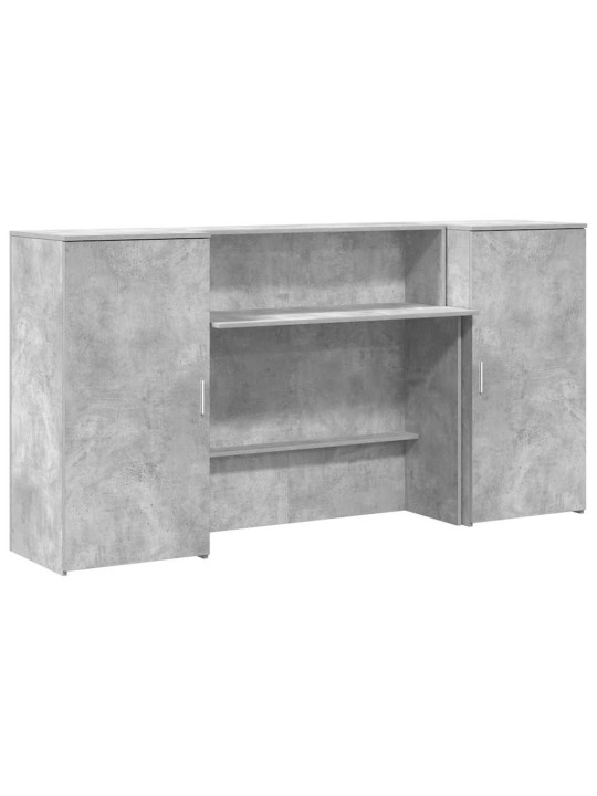 Reģistratūra, betona pelēks, 200x50x103,5 cm, inženierijas koks