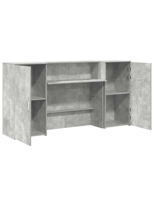 Reģistratūra, betona pelēks, 200x50x103,5 cm, inženierijas koks