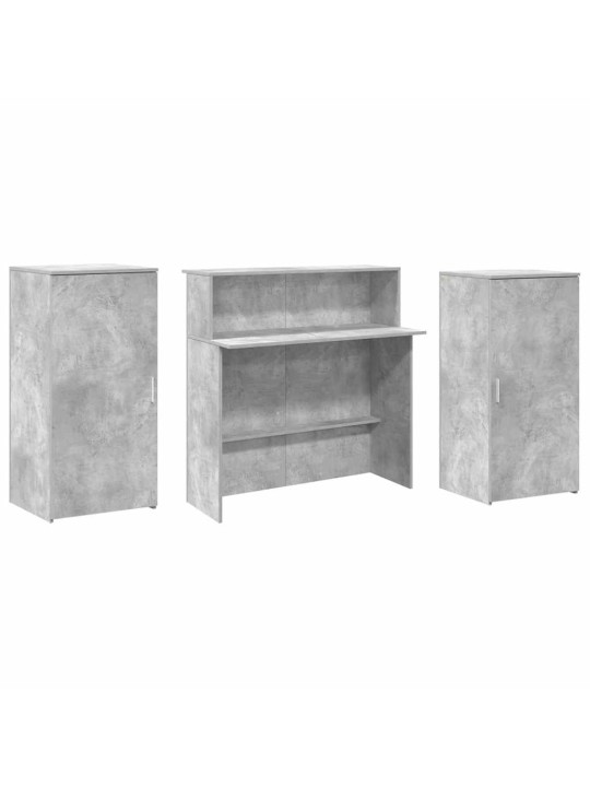 Reģistratūra, betona pelēks, 200x50x103,5 cm, inženierijas koks