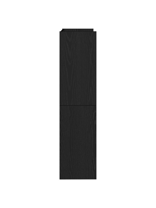 Apavu plaukts, melns, 60x25x100 cm, inženierijas koks