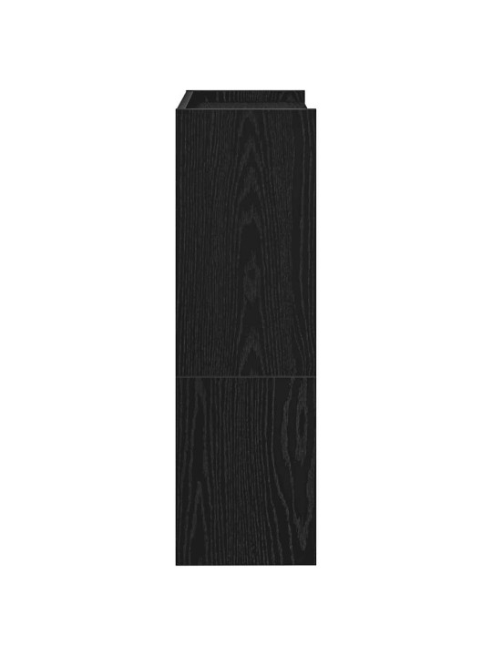 Apavu plaukts, melns, 80x25x61,5 cm, inženierijas koks