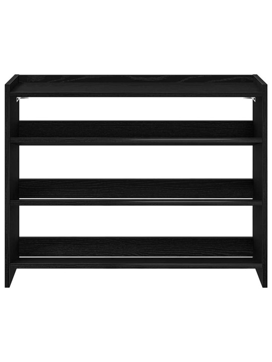 Apavu plaukts, melns, 80x25x61,5 cm, inženierijas koks