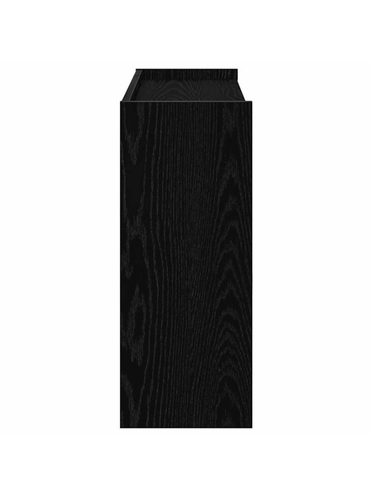 Apavu plaukts, melns, 80x25x61,5 cm, inženierijas koks