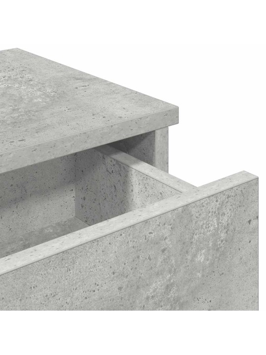 Sienas plaukts ar atvilktnēm betona pelēks 80x34x17 cm