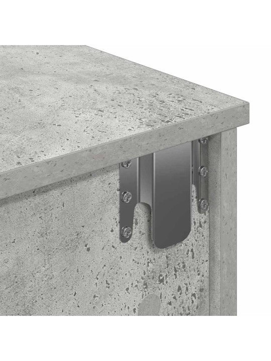 Sienas plaukts ar atvilktnēm betona pelēks 80x34x17 cm