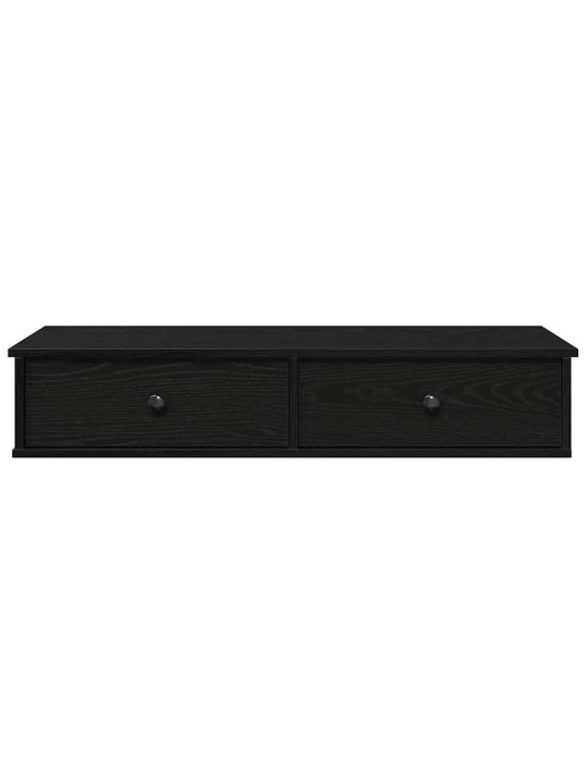 Sienas plaukts ar atvilktnēm melns 100x37,5x19 cm