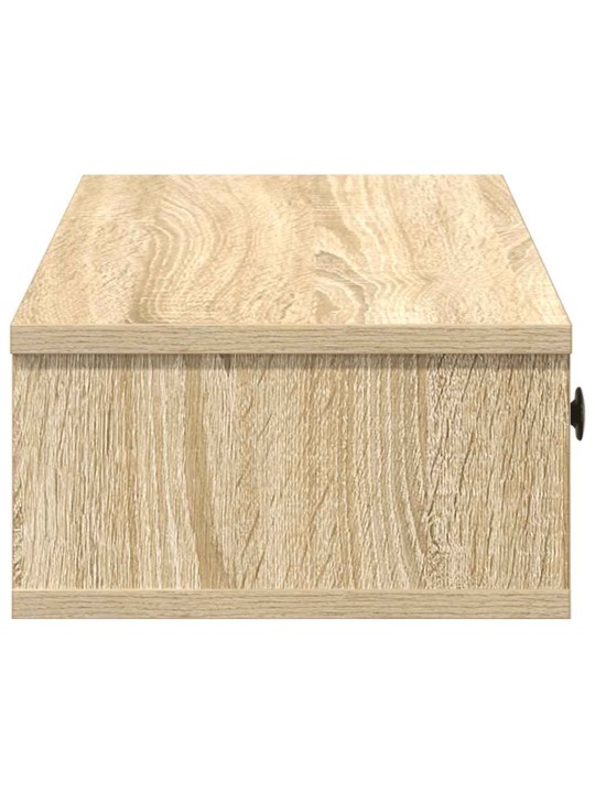 Sienas plaukts ar atvilktnēm ozolkoka 100x37,5x19 cm