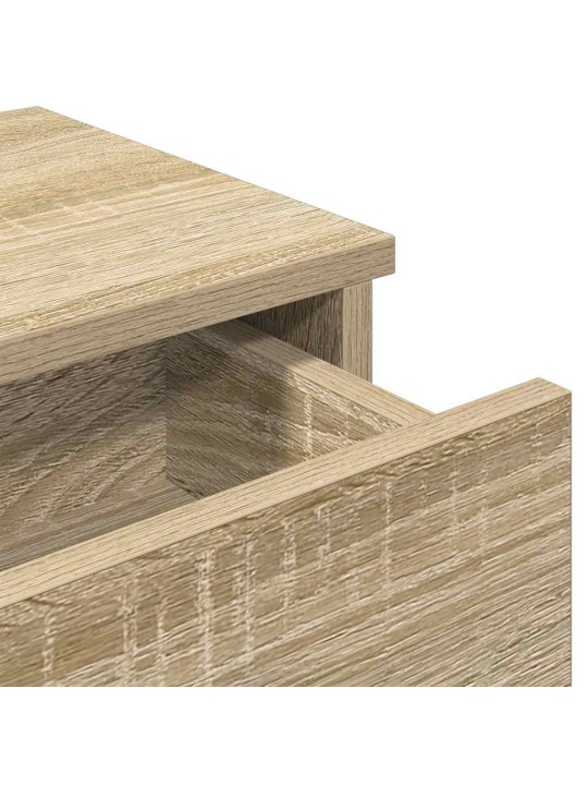 Sienas plaukts ar atvilktnēm ozolkoka 100x37,5x19 cm