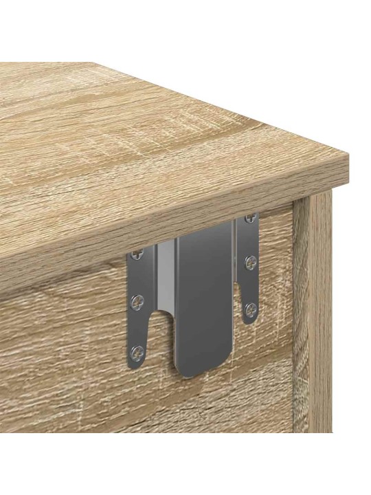 Sienas plaukts ar atvilktnēm ozolkoka 100x37,5x19 cm