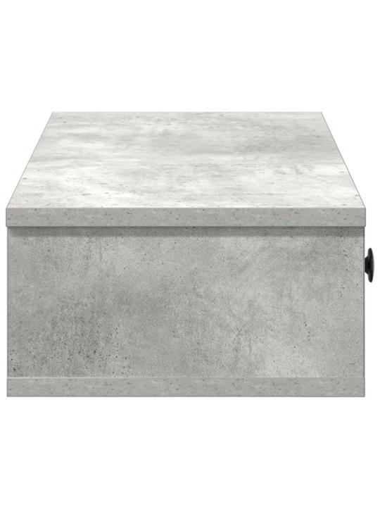 Sienas plaukts ar atvilktnēm betona pelēks 100x37,5x19 cm