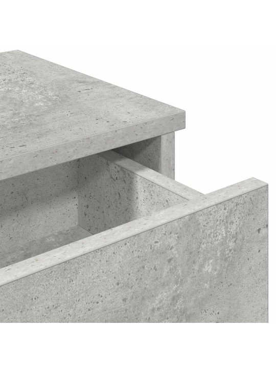 Sienas plaukts ar atvilktnēm betona pelēks 100x37,5x19 cm