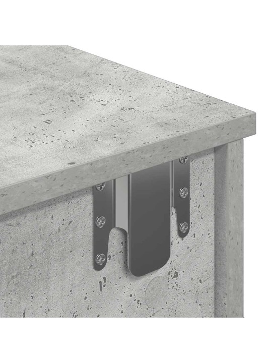 Sienas plaukts ar atvilktnēm betona pelēks 100x37,5x19 cm