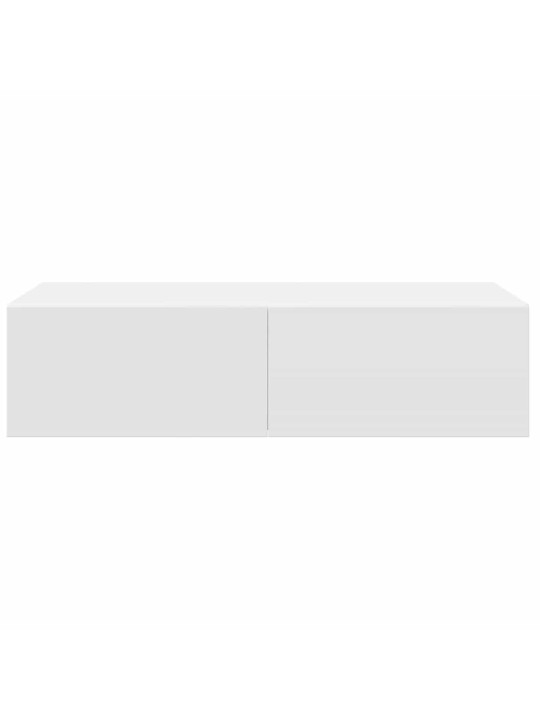 Sienas plaukts ar atvilktnēm balts 60x26,5x15cm, skaidu plāksne
