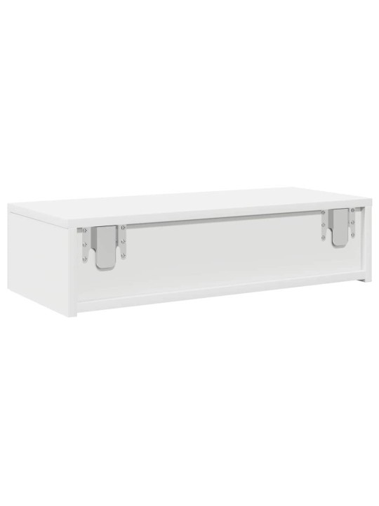 Sienas plaukts ar atvilktnēm balts 60x26,5x15cm, skaidu plāksne