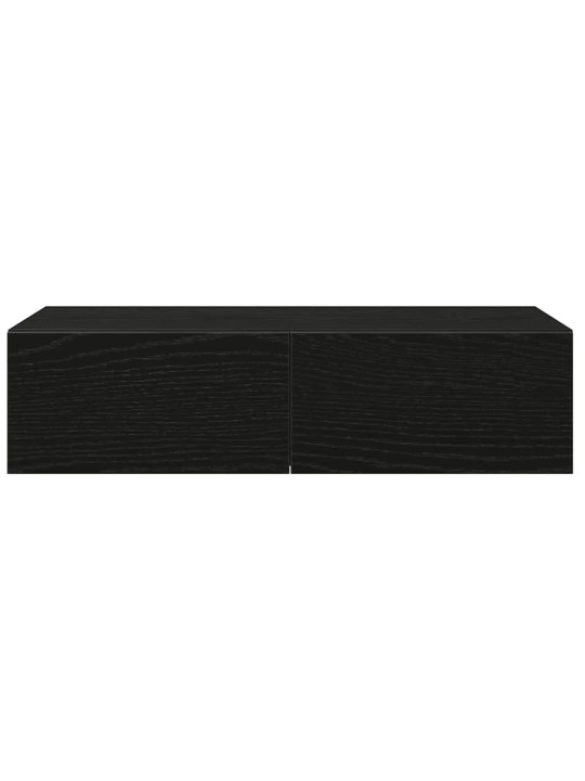 Sienas plaukts ar atvilktnēm melns 60x26,5x15cm, skaidu plāksne