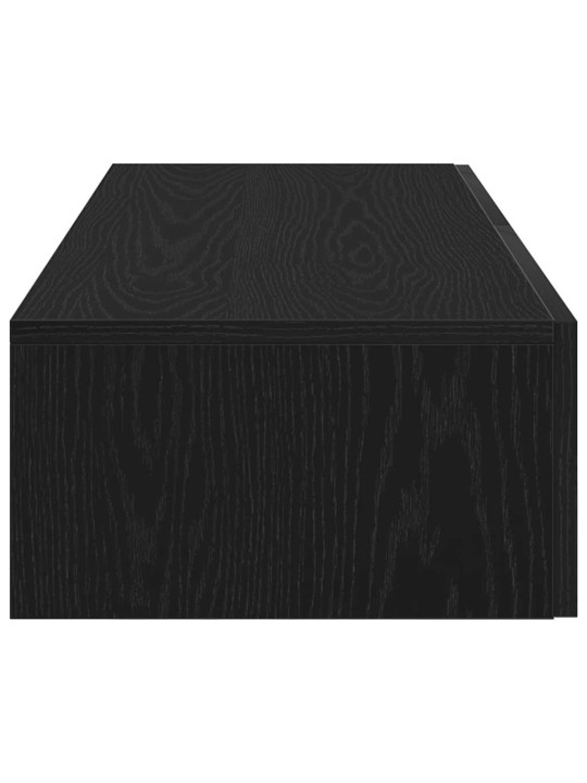 Sienas plaukts ar atvilktnēm melns 60x26,5x15cm, skaidu plāksne