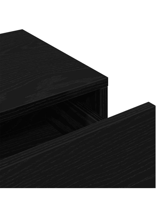 Sienas plaukts ar atvilktnēm melns 60x26,5x15cm, skaidu plāksne