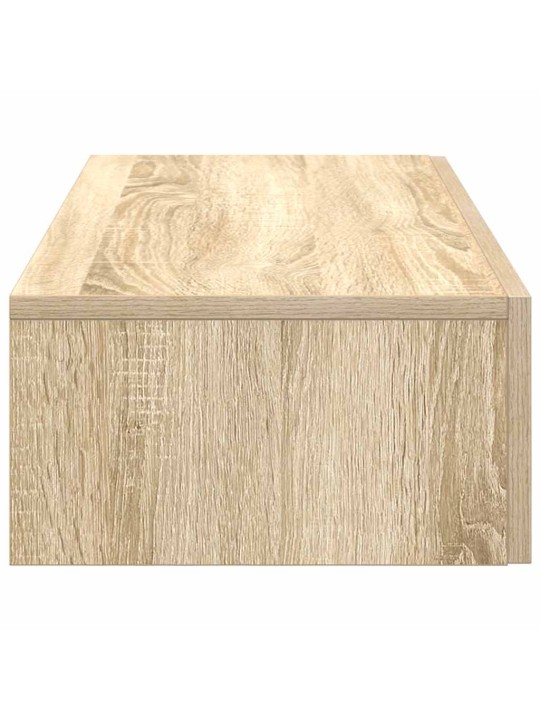 Sienas plaukts ar atvilktnēm ozolkoka 80x33x17 cm