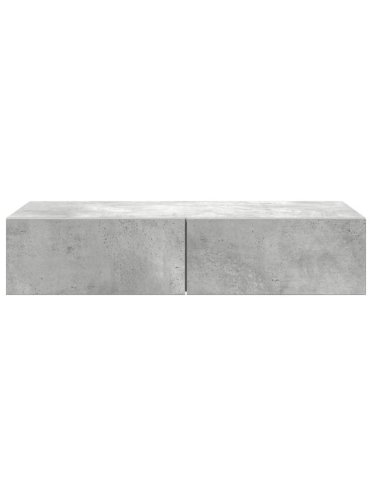 Sienas plaukts ar atvilktnēm betona pelēks 80x33x17 cm